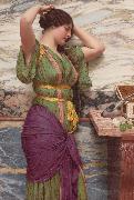 John William Godward A Fair Reflection oil on canvas